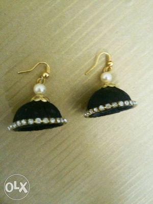Black Jhumka Earrings
