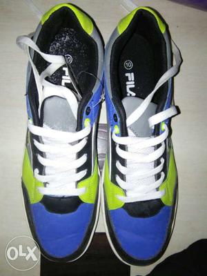 Blue-green-and-black Fila Low-top Sneakers