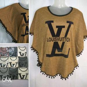 Brown And Black Louis Vuitton Crew-neck Shirt