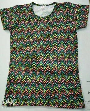 Girls all over print lycra tops (wholesale)
