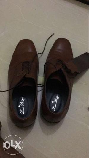 Louis Philip brown shoes 9 size un used