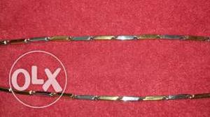 Pure StainLess Steel Gold & Steel Design Brand New Chain