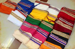 Pure cotton dhoti available in 12 colours. brand