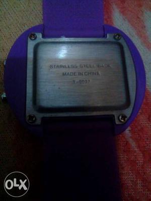 Purple Watch With Rubber Band