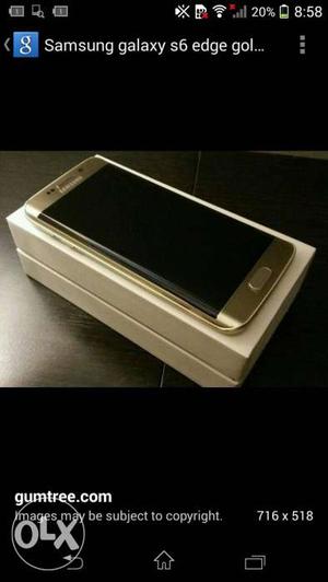 Samsung galaxy s6 edge 64gb gold good condition