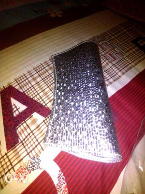Sequined Gray Pouch