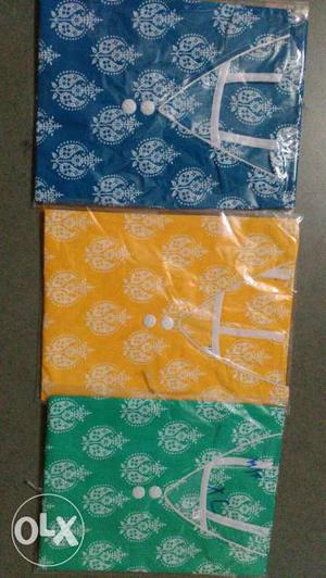 Three Blue, Yellow, And Green kurti In Package only 65rs new