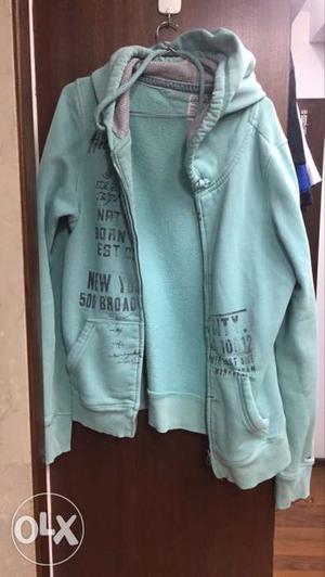 Tommy Hilfiger pull over jacket - ladies, blue with green