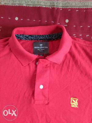 Woodland New T Shirts in Red colour M size