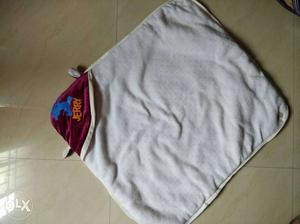 2 pieces (Baby's White n purple Blanket) (Pink colour