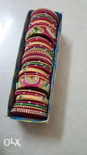 2'6 silk thread festive and bridal wear bangles