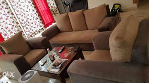 5 seater sofa set along with centre table.