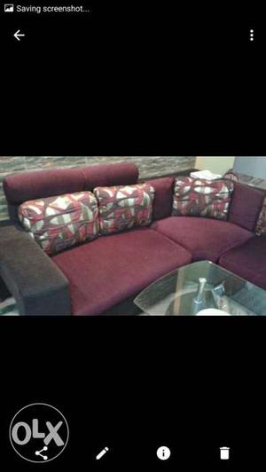 7 Seater sofa set with centre table and 2 puff