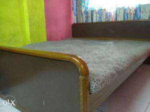 Bed with mattress, good condition, 2 peoples can