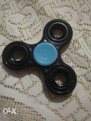 Black And Blue 3-bladed Fidget Spinner