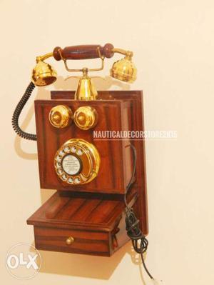 Black And Gold-color Vintage Telehpone