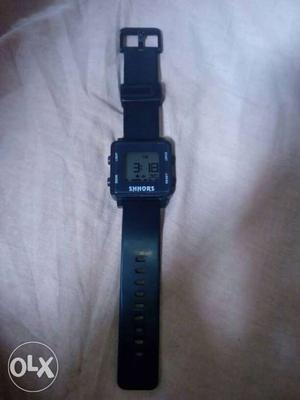 Black Digital Watch With Black Sports Band