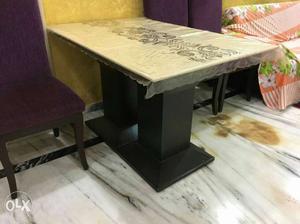 Brand New Marble Dining Table with 4 Chairs