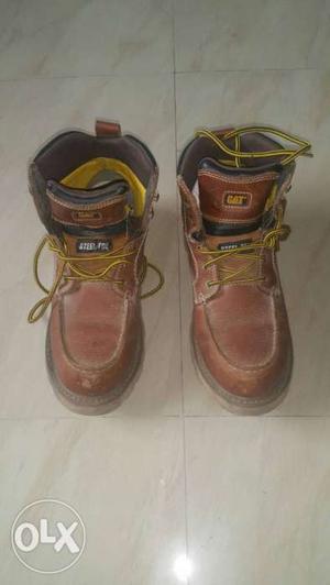 Brown Caterpillar Leather Work Boots size '43'
