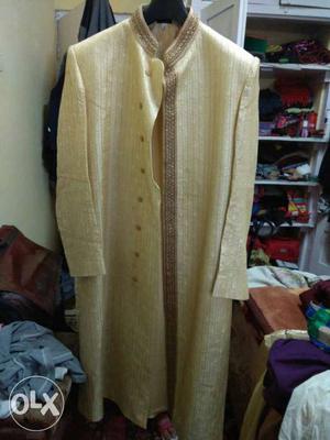 Cream Sherwani