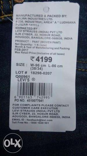 Exclusive sale LEVI'S jeans brand new different shades