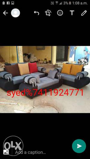 Gray Cushion Loveseats And Couch
