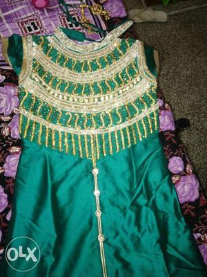 Green And Beige Traditional dress