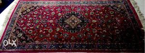 Kashmiri Hand-made carpet. 7'1x3'7.