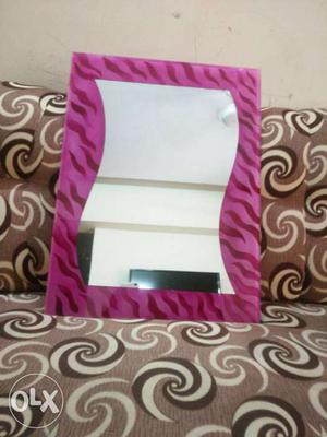 Mirror With Pink Frame