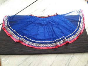 New hand made Royal blue Lehnga with blouse