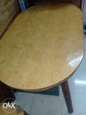 Oblong Brown Wooden Table