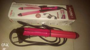 Pink Corded Nove Hair Curling Iron With Box