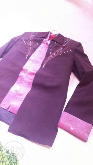 Purple And Pink Long-sleeved Shirt