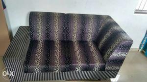 Purple, Gray, And Black Fabric Sofa