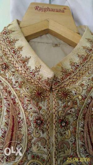 Sherwani -- Nice quality, only one time used at
