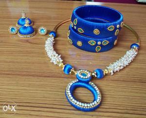 Silk thead jewellery set...