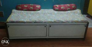 Single Bed Wooden Diwan with storage.