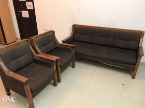 Teak wood sofa set in good condition