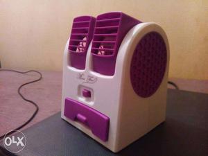White And Purple nano coolar and fan