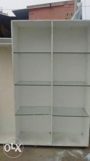 White Wooden 4-layered Shelf