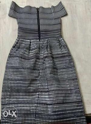 Women's Gray Off-shoulder Dress