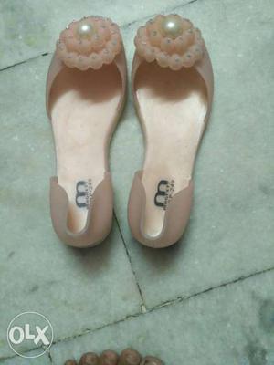 Women's Pair Of Brown D'orsay Flats