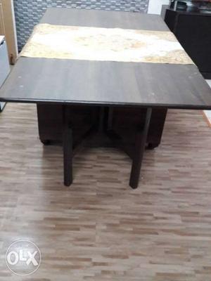 Wooden double side folding dinning table