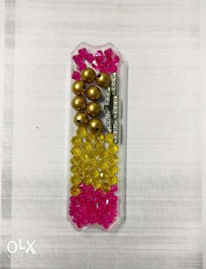 Yellow And Pink Beads set
