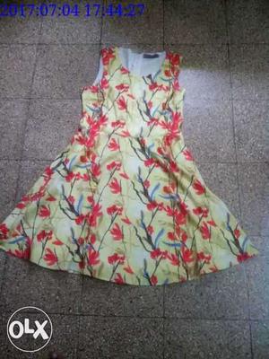 Yellow And Red Floral Sundress