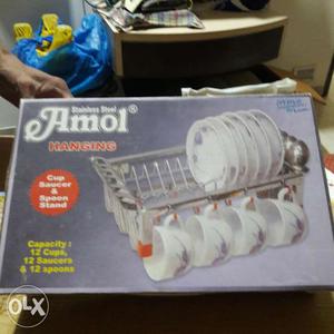 Amol Hanging Cup Saucer & Spoon Stand Box