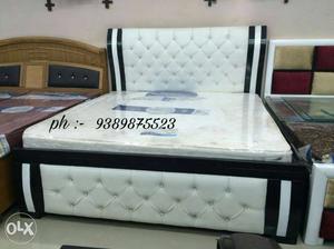 Brand new cusioned Bed with storage Cal only