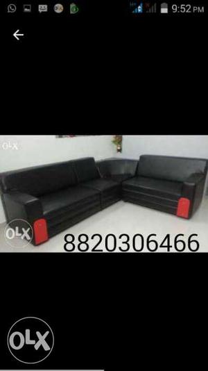 Brand new z black section sofa