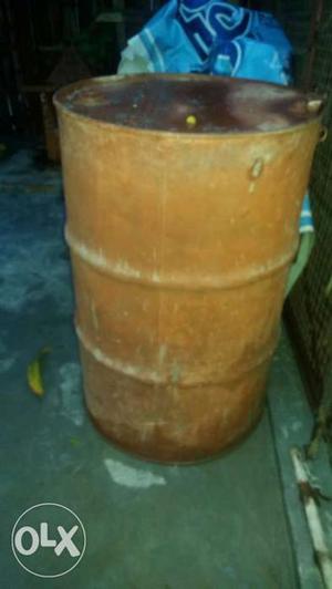 Brown Metal Barrel