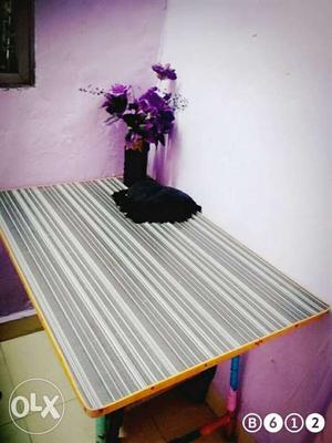 Gray And White Wooden Table